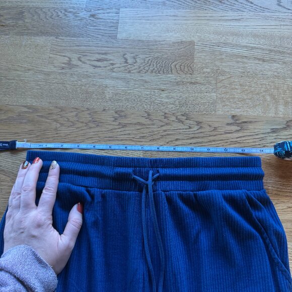 PrettyGarden Blue Ribbed Jogger Pants Size Medium - Picture 10 of 12
